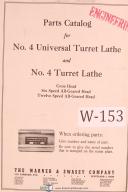 Warner & Swasey-Warner & Swasey No. 4 Universal Turret Lathe Parts List Manual Year (1930)-#4-4-No. 4-01